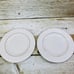 Gibson GOLDEN EMBRACE Embossed Curves Rim Gold Ring Salad Dessert Plates Set 4