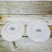 Gibson GOLDEN EMBRACE Embossed Curves Rim Gold Ring Salad Dessert Plates Set 4