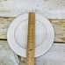 Gibson GOLDEN EMBRACE Embossed Curves Rim Gold Ring Salad Dessert Plates Set 4