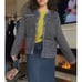 2000s Boho Chic Blue Distressed Patchwork Jacket