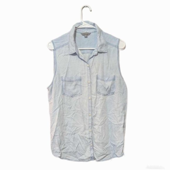 Chambray Sleeveless Button Down Shirt Size XL Must bundle