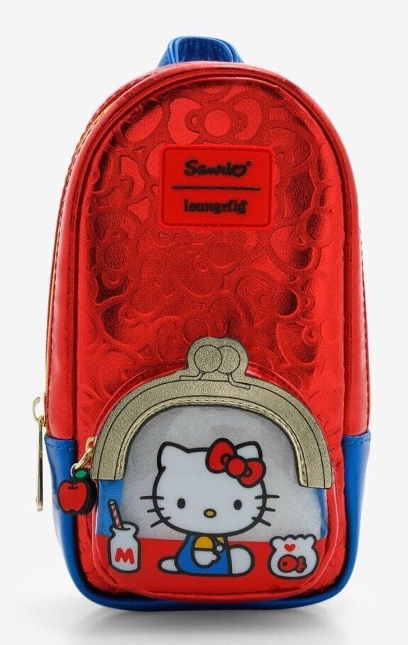NEW Loungefly Sanrio Hello Kitty 50th Anniversary Icon Pencil Case Comestic Bag