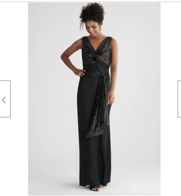 SACHIN & BABI FALLON SATIN SEQUI GOWN 12
