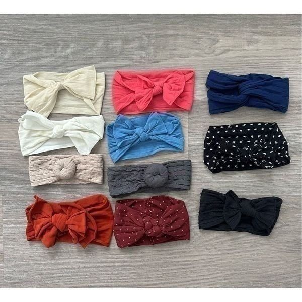 11 Piece Baby Bling Girl Stretchy Headband Lot