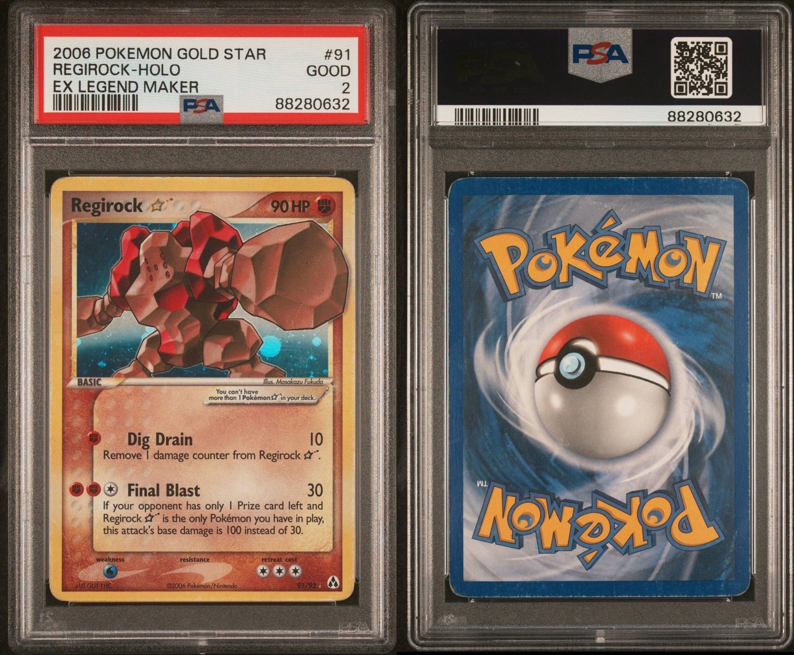 Regirock Gold Star PSA 2
