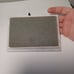 White Marble Pen Holder Silver Metal & Black Plastic 5.5