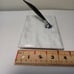 White Marble Pen Holder Silver Metal & Black Plastic 5.5