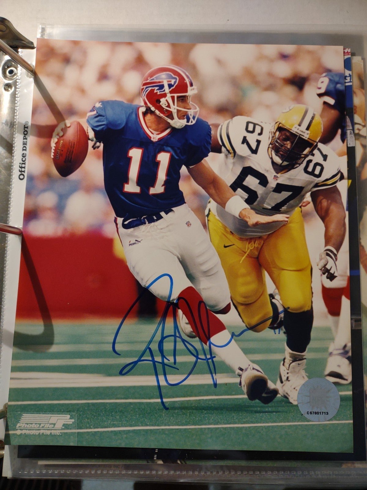Rob Johnson Autograph 8 x 10 picture