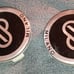 2 Enkei Milano wheel center caps