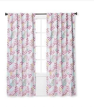 Twill Blackout Floral Print Curtain Pane