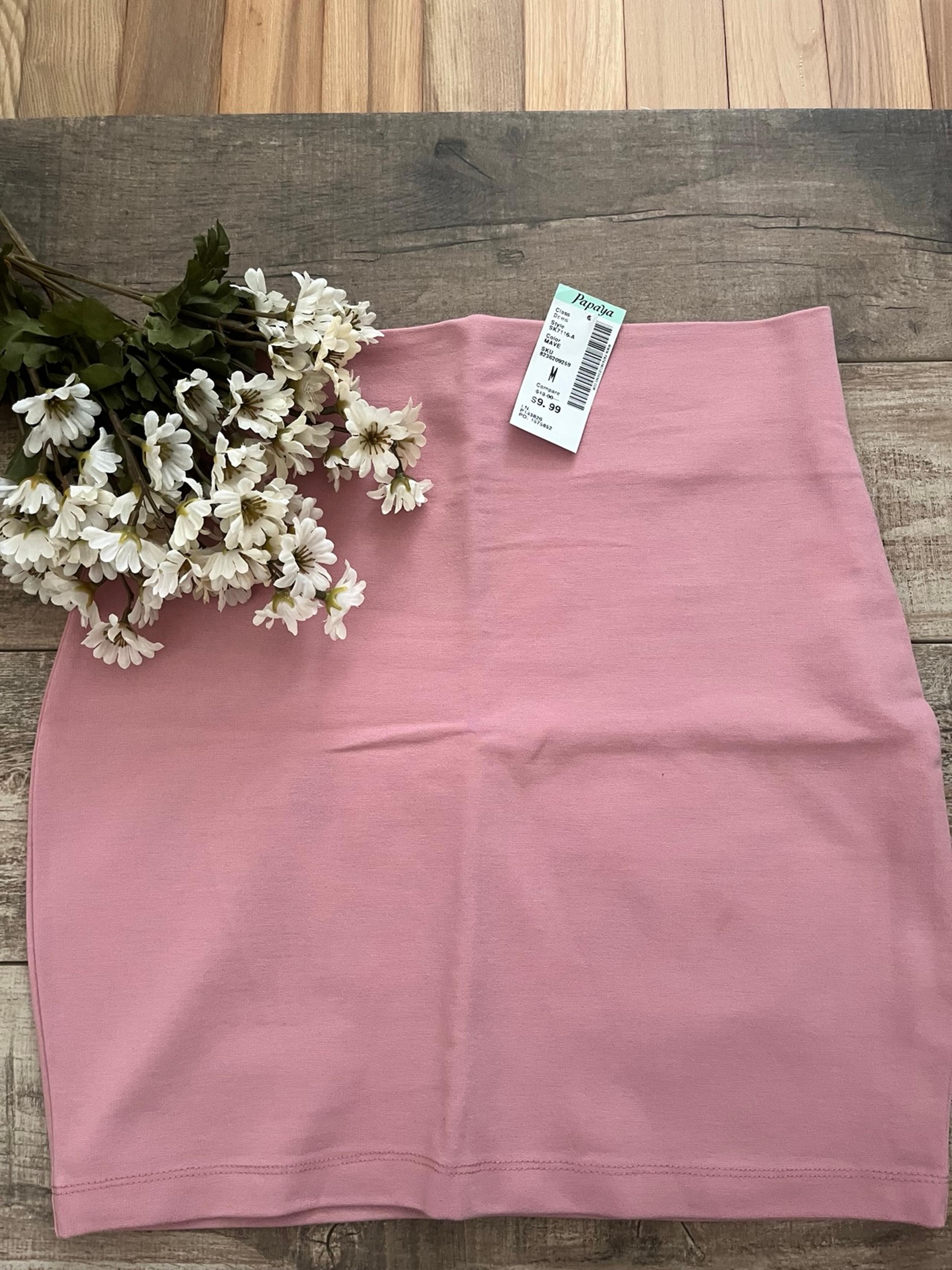 Papaya Body Con Mini Skirt: Pink