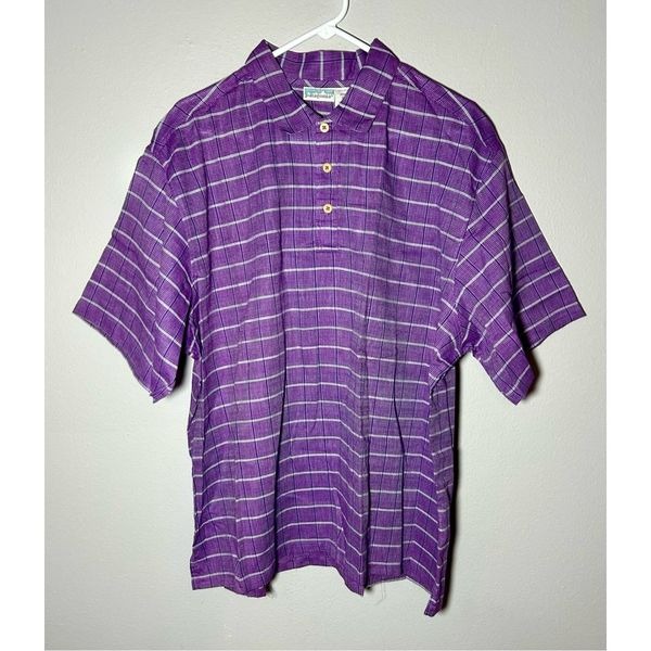 Vintage Patagonia Lavender Purple Short Sleeve Button Shirt Lightweight Sz XL