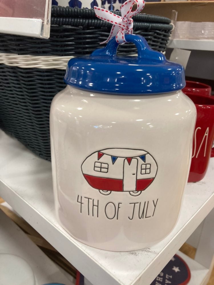 Rae Dunn 4th of july chubby canister