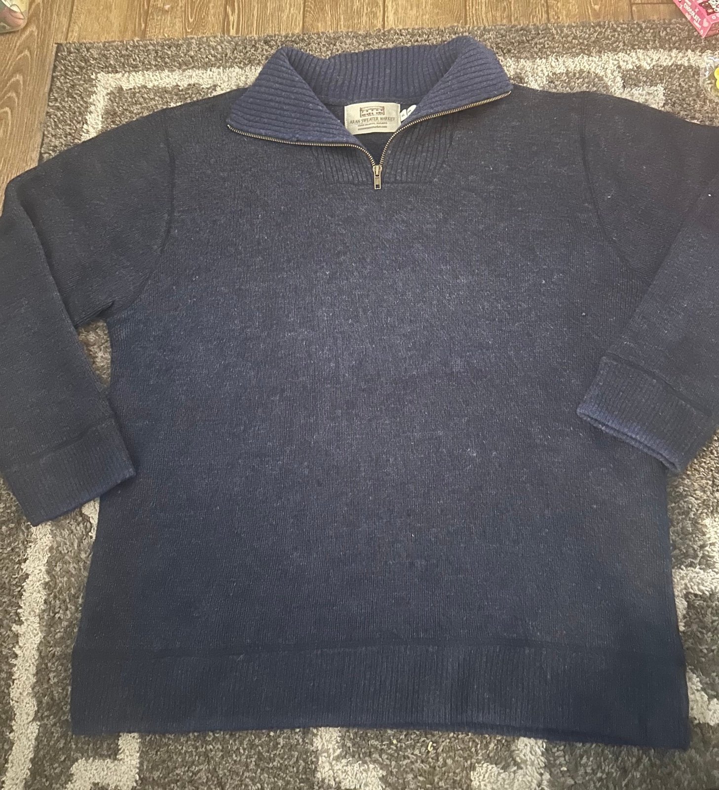 Aran sweater market sweater wool men’s size xxl