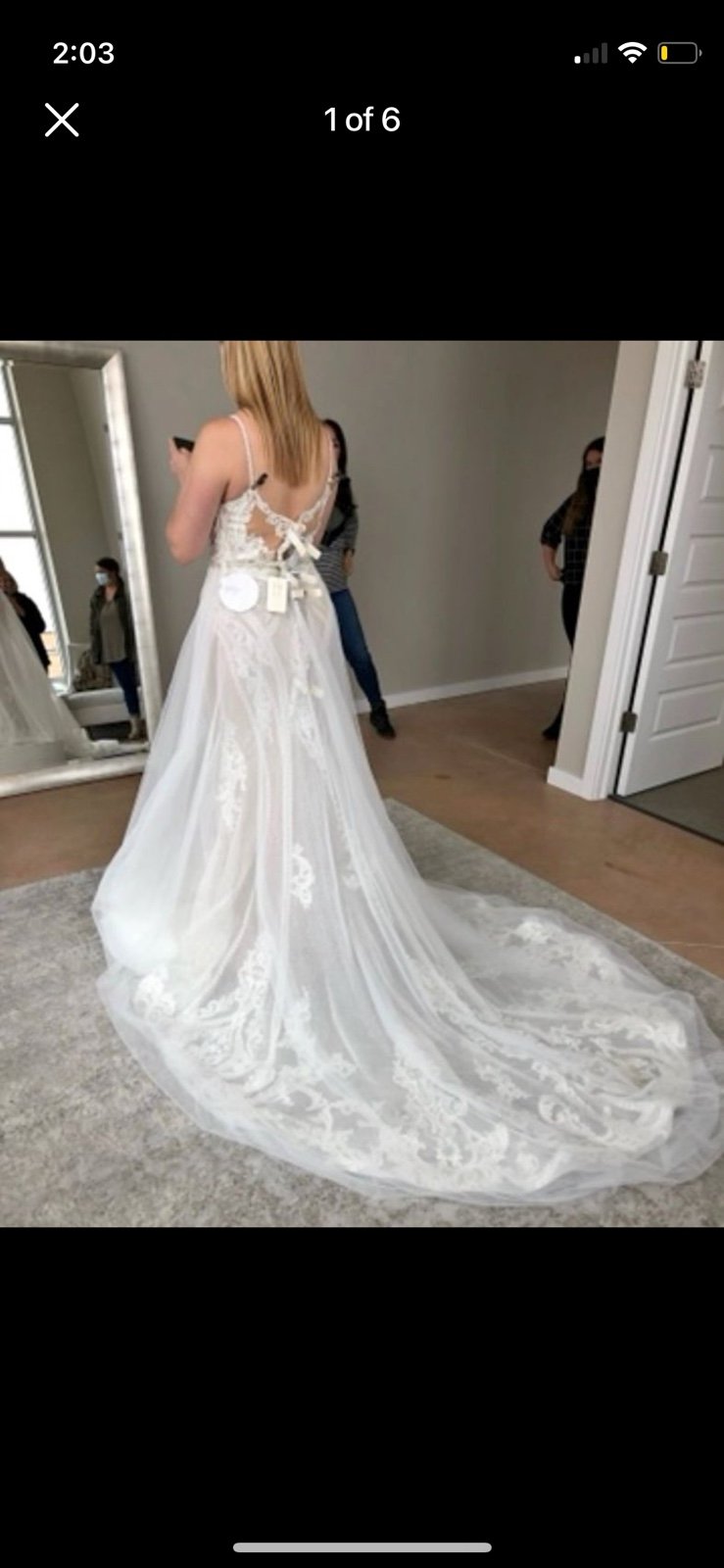 NWT Abella Karina train overlay Bridal Bride Ivory size 12 E174T Beautiful tul