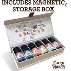 Therapeutic Grade 100% Pure & Natural Essential Oil Set 6 Pack With Storage Box