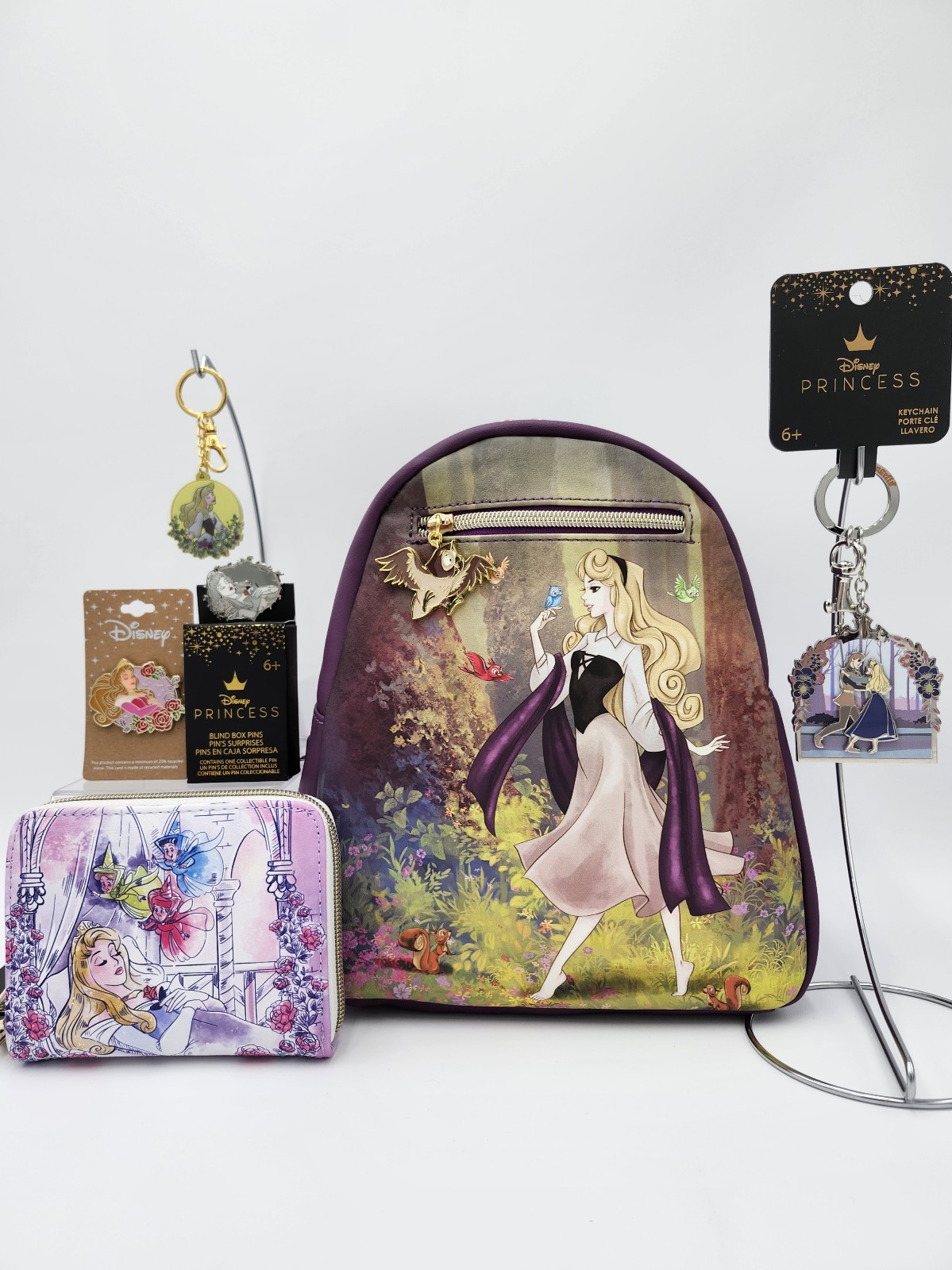Loungefly Disney Sleeping Beauty Aurora mini backpack bundle