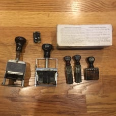 Lot Of Vintage Time Stamps