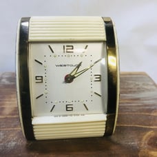 VTG Westclox Roll Top Travel Alarm Clock w/ Glowing Dots & Hands **AS IS**