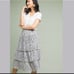 NWT Sz 2 Tiered Polka Dot Midi Skirt