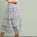 NWT Sz 2 Tiered Polka Dot Midi Skirt