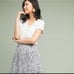 NWT Sz 2 Tiered Polka Dot Midi Skirt