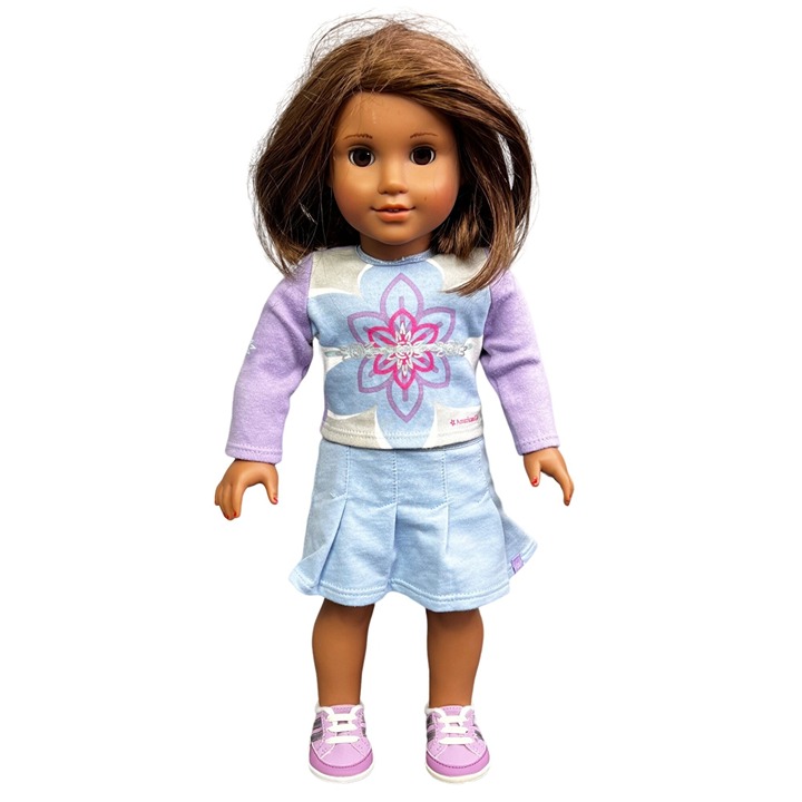 American Girl Doll Truly Me Just Like You Brown Hair Eyes Skort Outfit Shoes