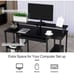 Computer Desk with Keyboard Tray Monitor Stand Storage Shelves DK02, Industrial