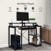 Computer Desk with Keyboard Tray Monitor Stand Storage Shelves DK02, Industrial