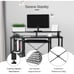 Computer Desk with Keyboard Tray Monitor Stand Storage Shelves DK02, Industrial