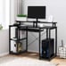 Computer Desk with Keyboard Tray Monitor Stand Storage Shelves DK02, Industrial