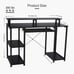 Computer Desk with Keyboard Tray Monitor Stand Storage Shelves DK02, Industrial