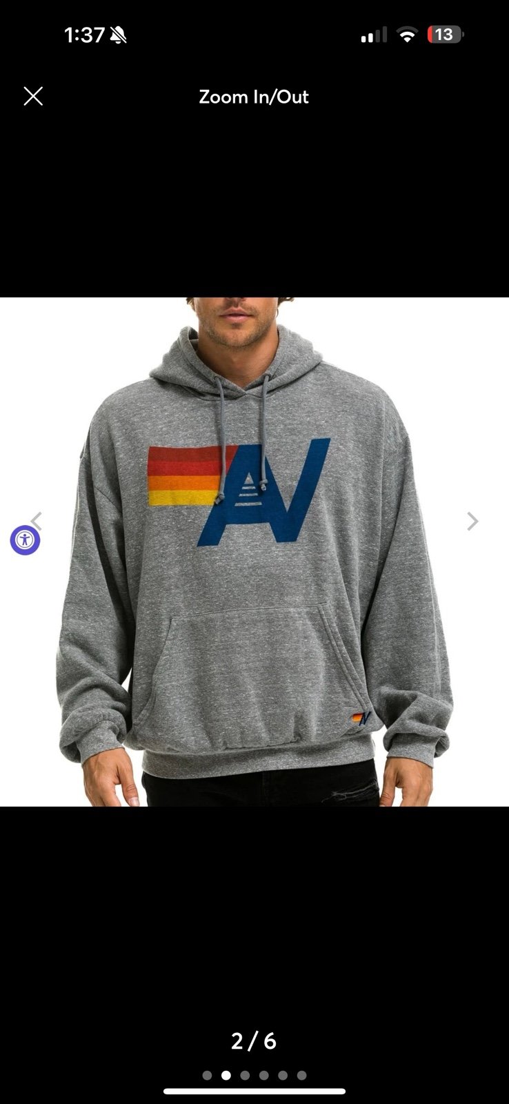 LOGO PULLOVER RELAXED HOODIE - HEATHER GREY
