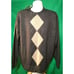 Dockers Men Black Marble Beige Diamond Argle Long Sleeve Sweater Size Large