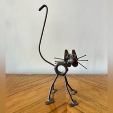 Vintage Yardbirds Metal Cat ‘Baby Nuts the Cat’ Sculpture
