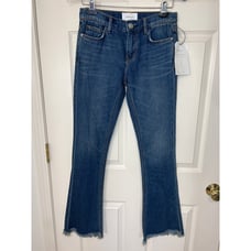 NWT Current Elliott Denim The Flip Flop Boot Cut Leg Fray Hem Jeans in Westry