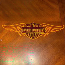 Harley Davidson Metal Sign 3D Garage Man Cave Bar Gift 28 Orange & Black