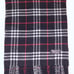 Burberry Black & Light Blue Cashmere Nova Check Unisex Scarf Size 65 x12.5