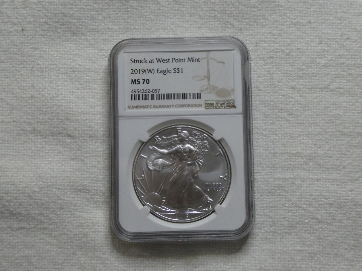 NGC 2019-W American Eagle Silver Dollar MS 70
