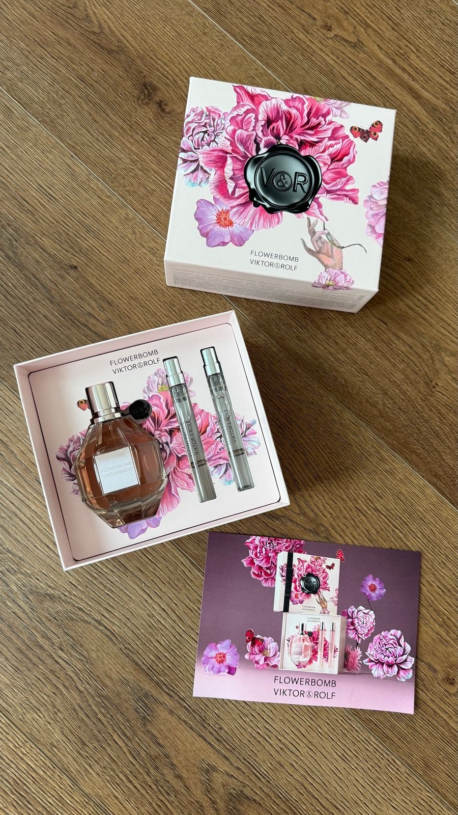 Viktor & Rolf flowerbomb Perfume 3.4oz + .34oz X 2