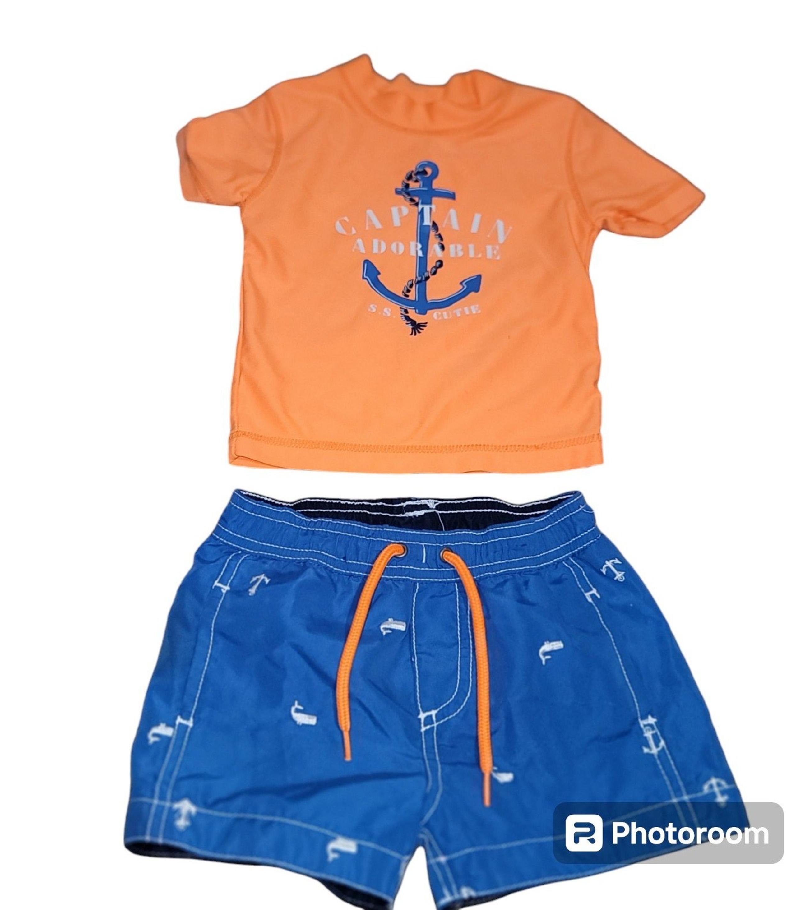 Carter's Baby Boys 3-6 MO Swim Set Rash Guard Anchor Swimwear Beach Vacation