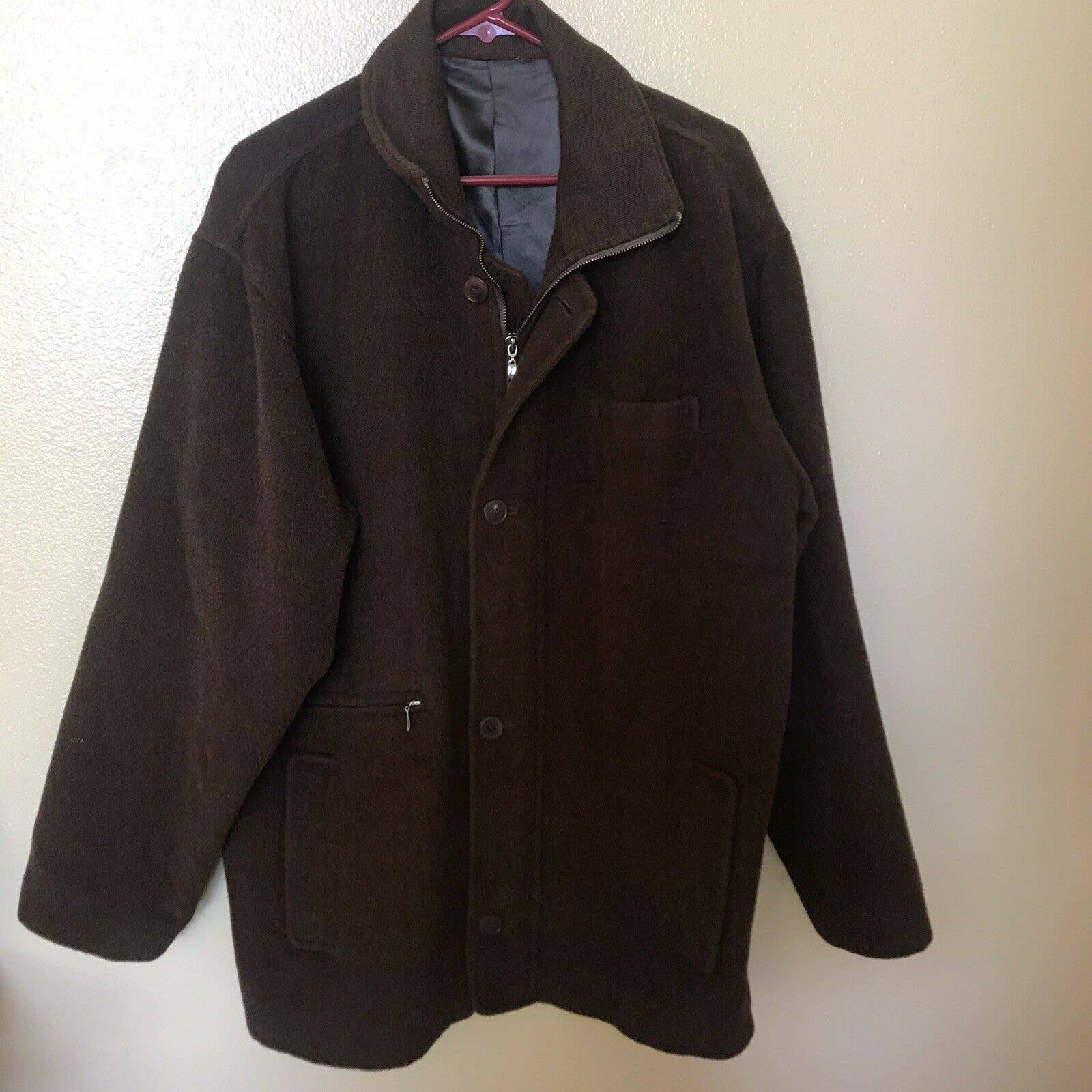Alpaca 111 INCALPACA TPX Men M 48 Brown Alpaca Wool Coat EUC! 1299