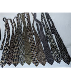 Lot Of 10 Mens Ties Silk Bill Blass Henry Grethel Stafford Honors Van Heusen