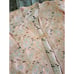 VTG Womens Robe Dressing Gown Full Length 2 Layers Peach Silver Embroidered L/XL