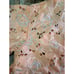 VTG Womens Robe Dressing Gown Full Length 2 Layers Peach Silver Embroidered L/XL