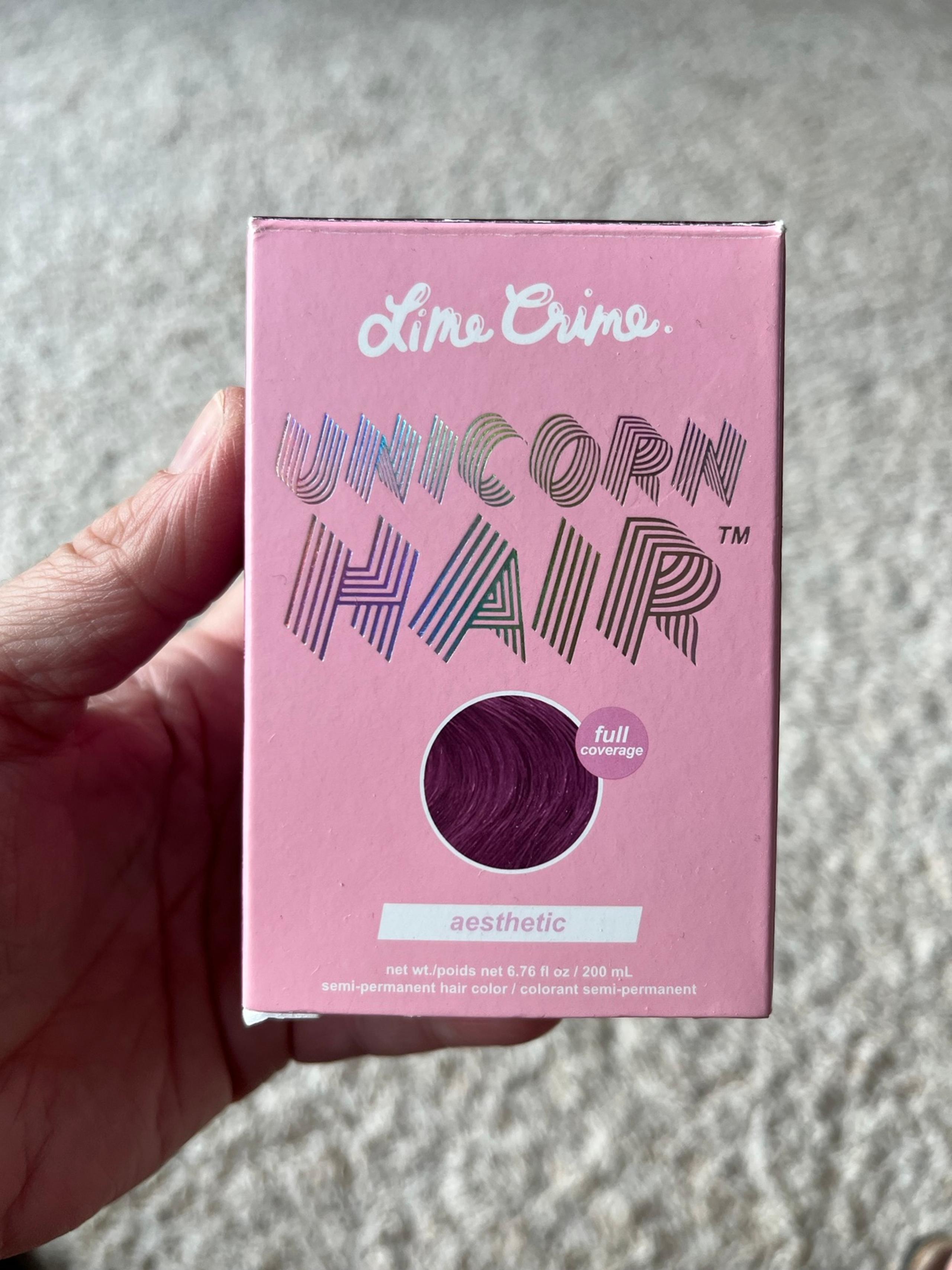 Lime Crime Unicorn Hair Dye, Aesthetic, Full Coverage, Semi-Permanent