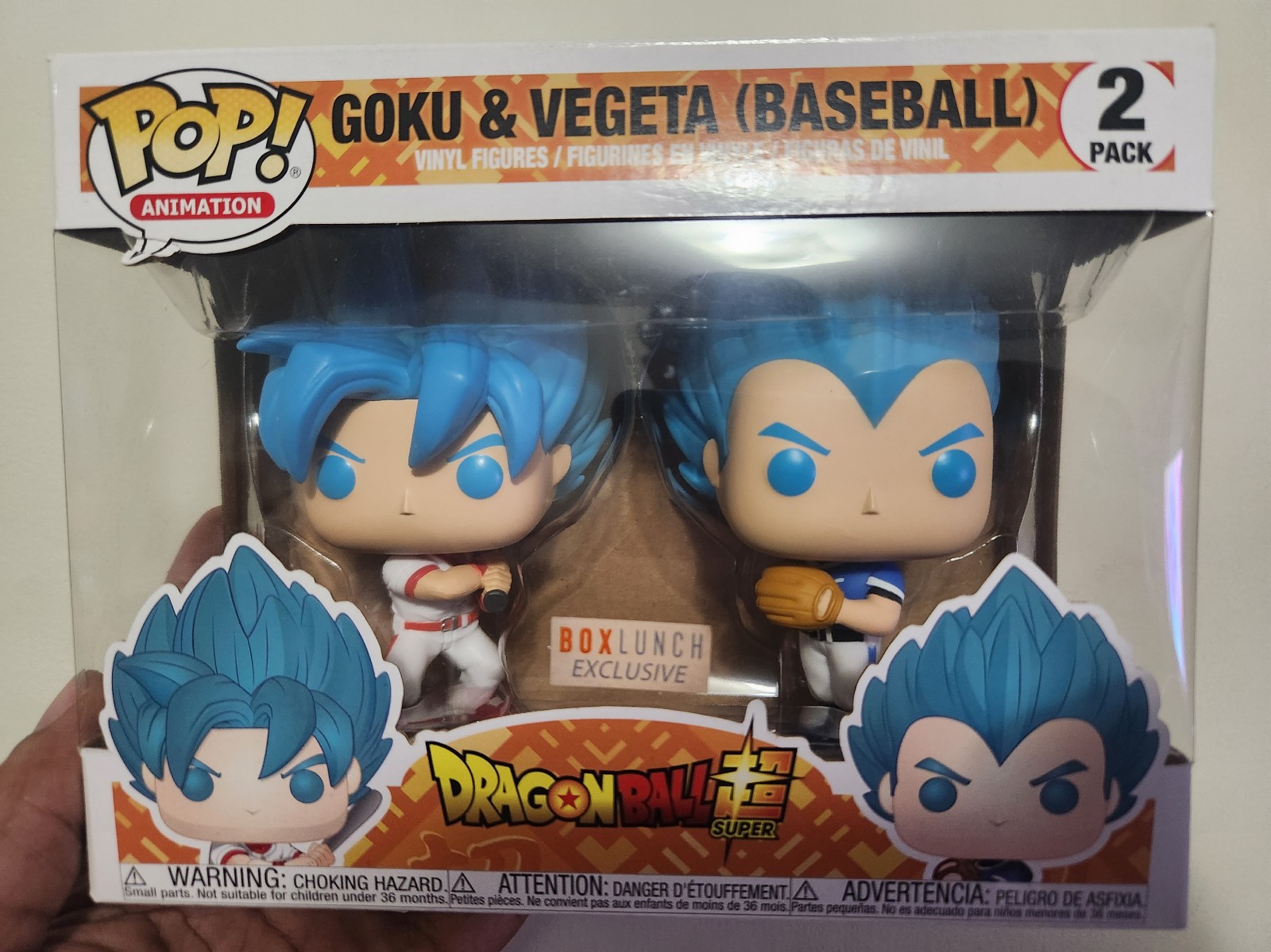 Dragonball Super SSB Goku & Vegeta Baseball Funko Pop Set
