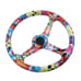 NEW JDM UNIVERSAL 350MM STICKERBOMB Acrylic Deep Dish 6 Holes Steering Wheel