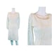Vintage 1960s White Lace Dress White Floral Mini | W 26