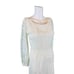 Vintage 1960s White Lace Dress White Floral Mini | W 26